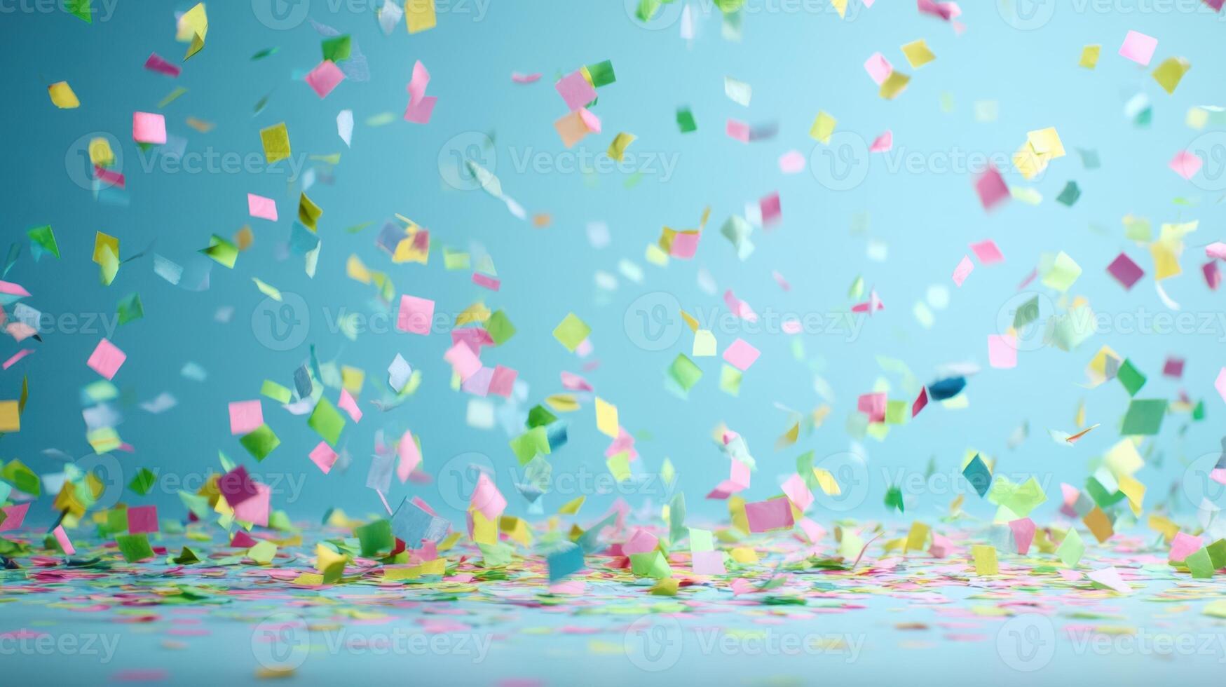 The Colorful Confetti Falling in a Joyful Celebration Background photo