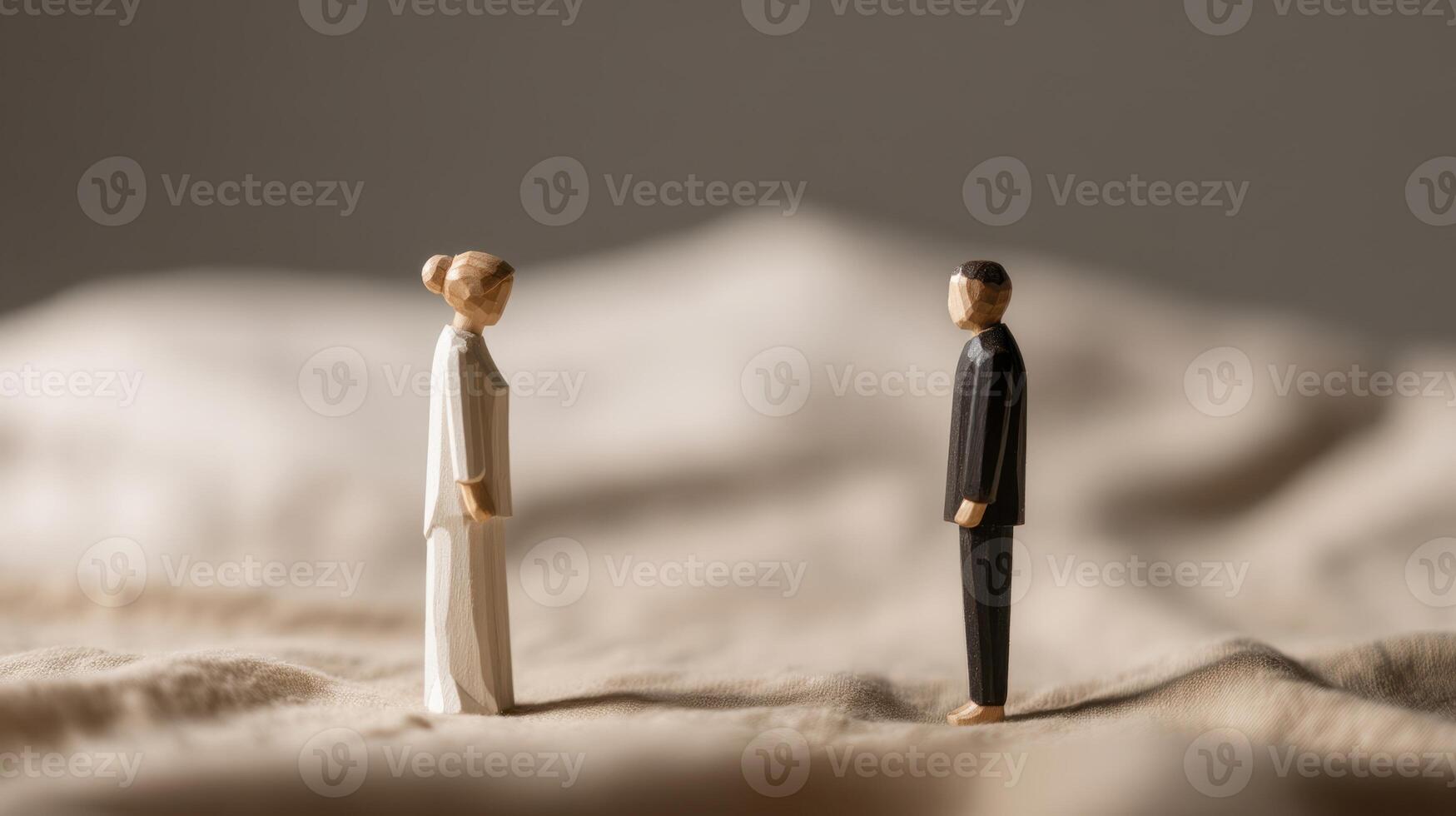 The Figures Representing Love and Connection in a Minimalist Setting photo