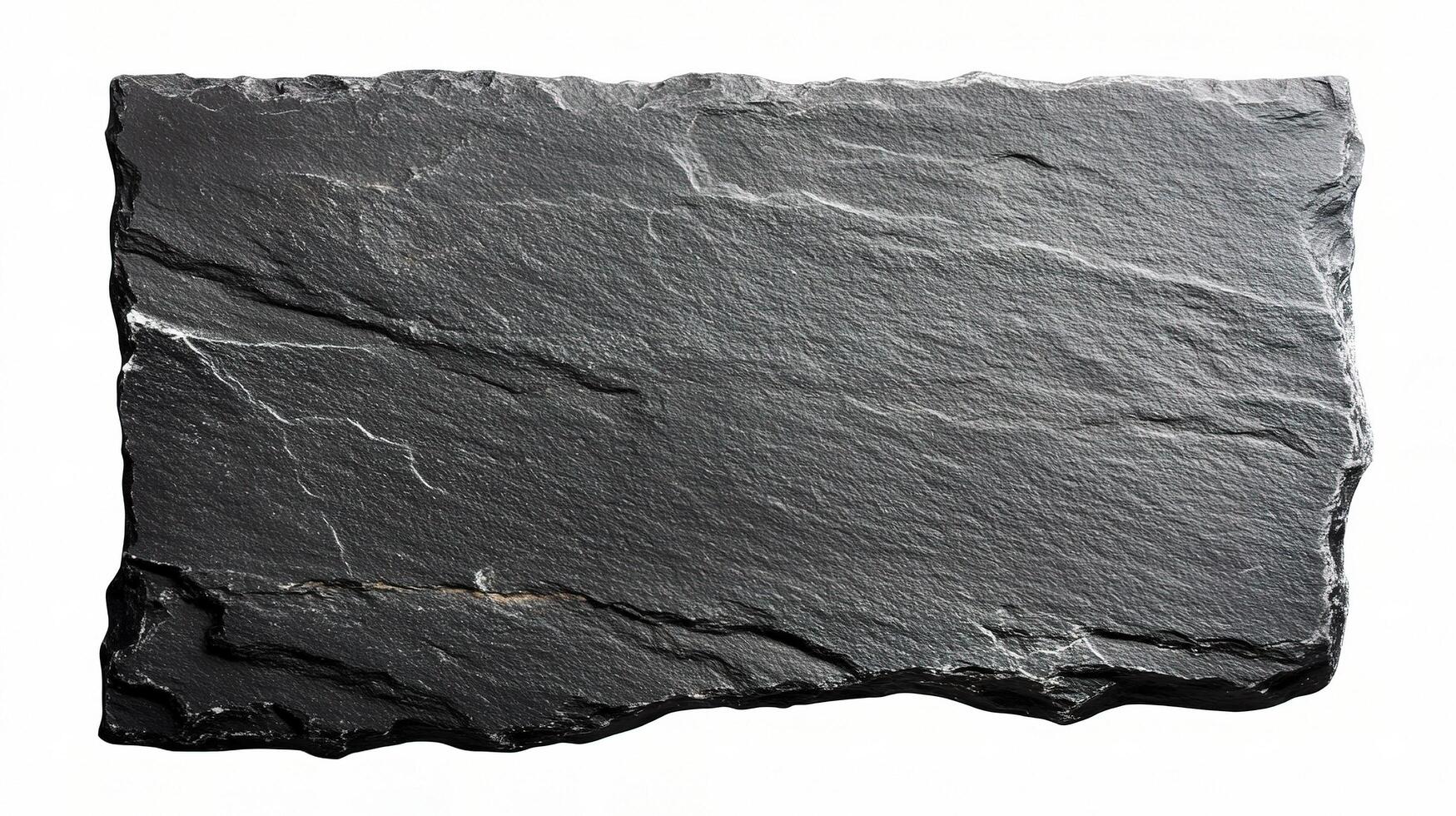 A black slate stone on a white background photo