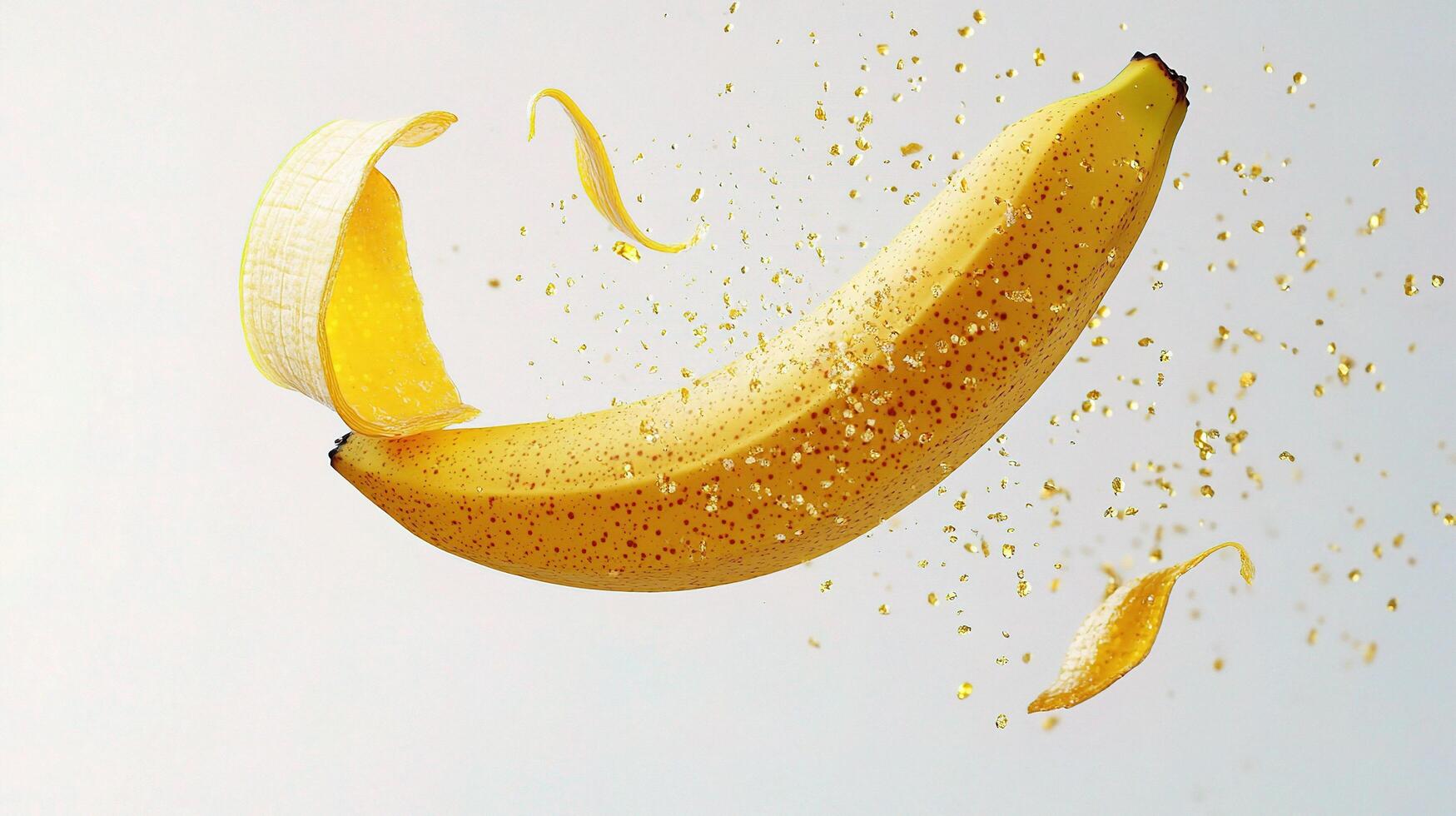A banana being sliced photo