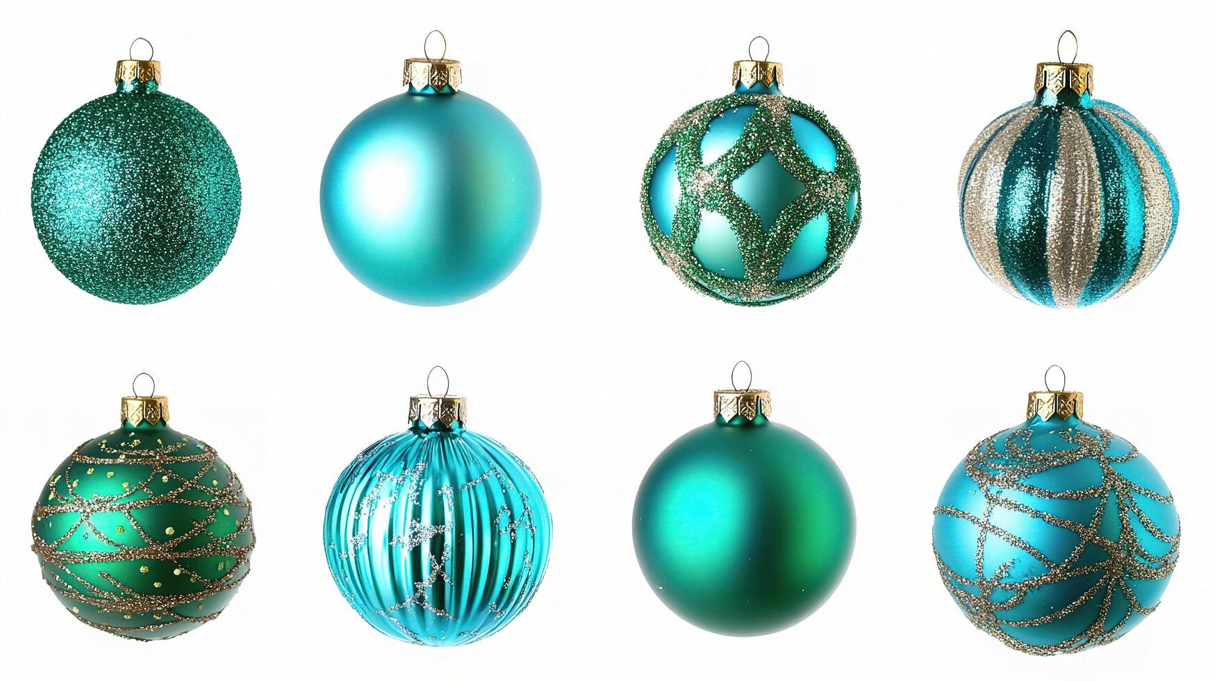 A collection of christmas ornaments in different colors photo