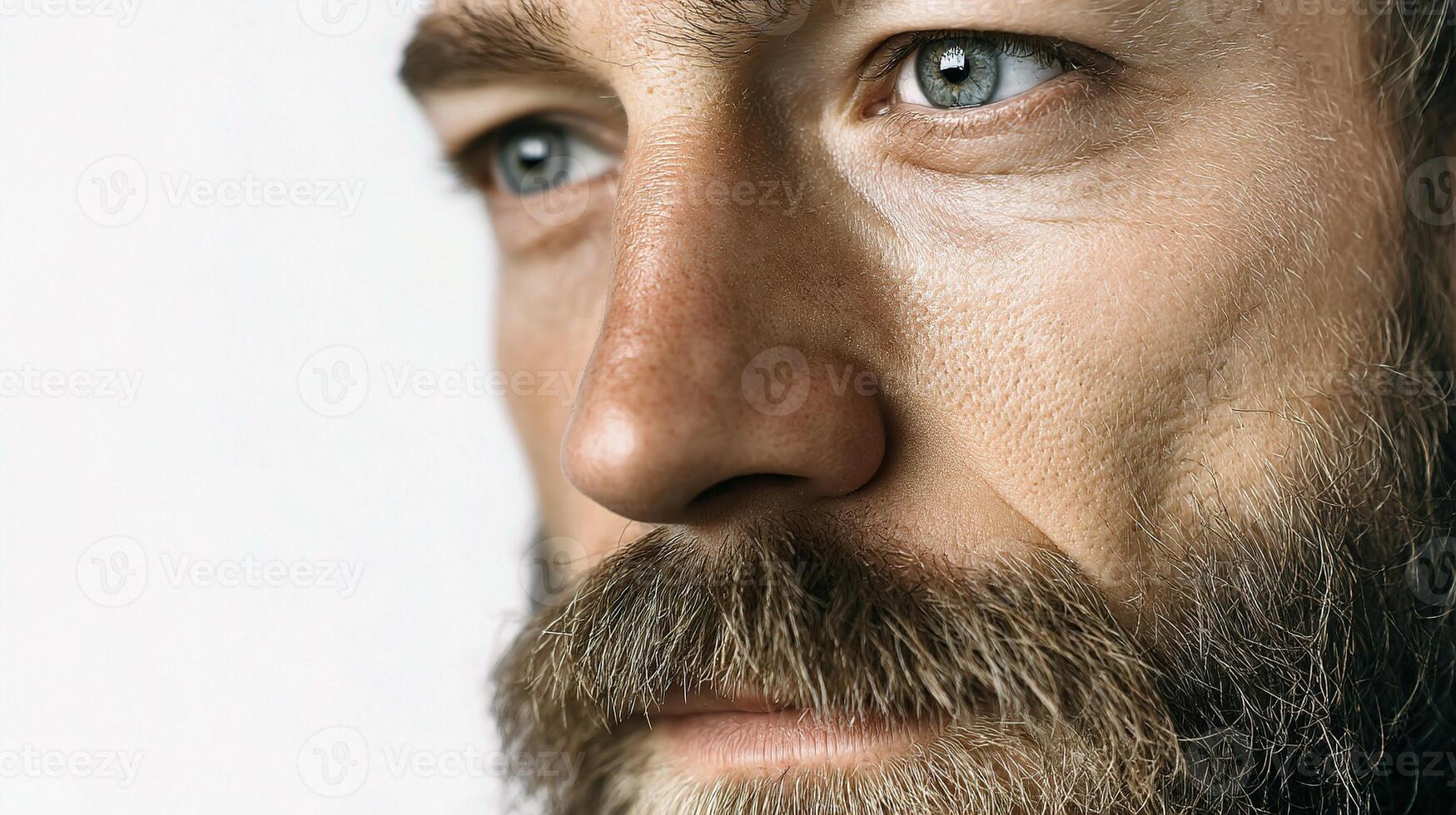 A man with a beard and a blue eye photo