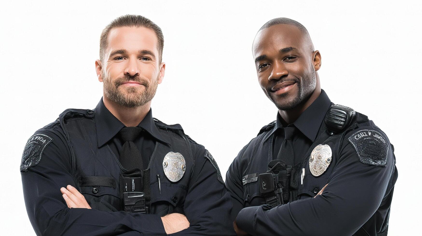 Two police officers posing for a photo