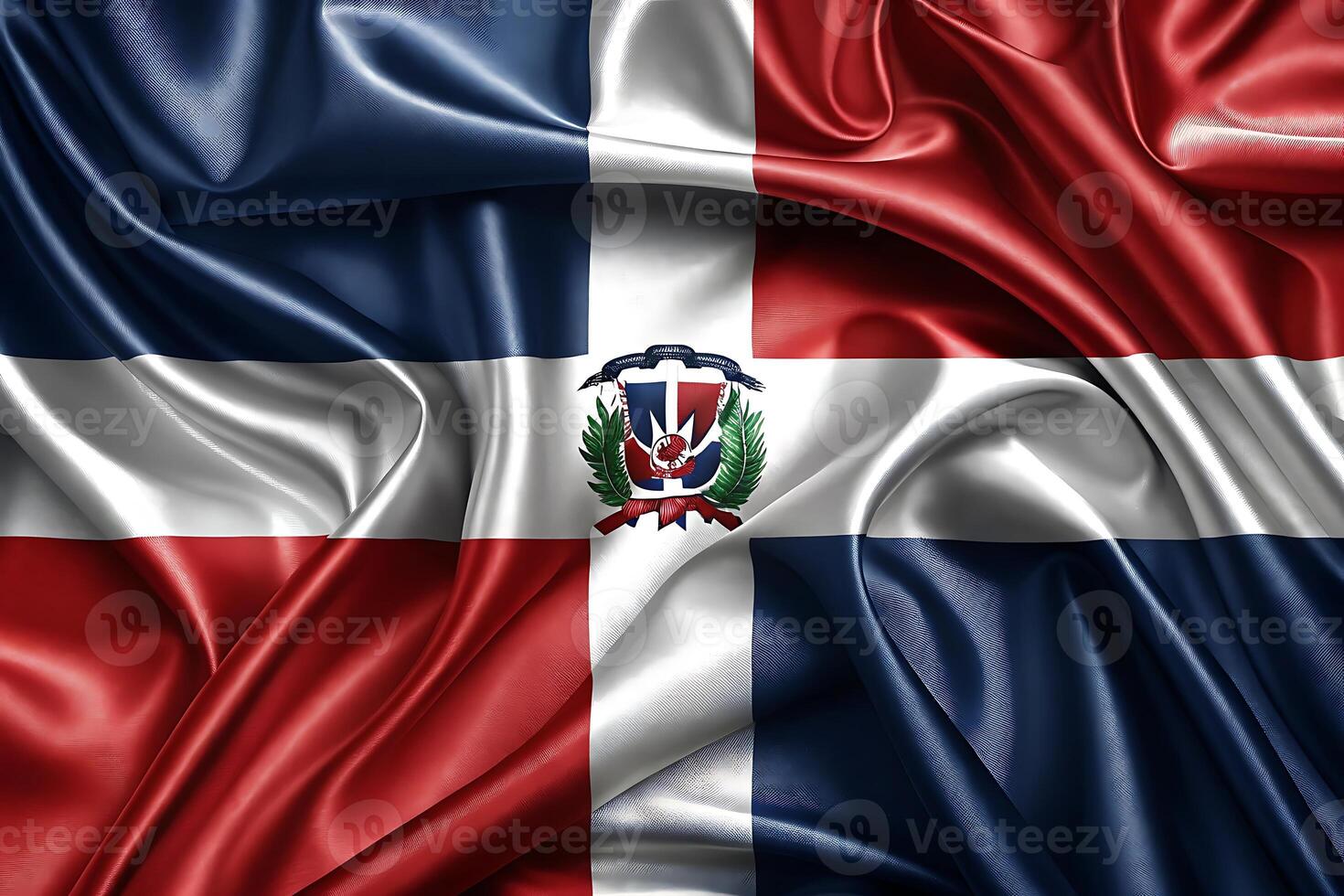 the flag of the dominican republic is shown in this image photo