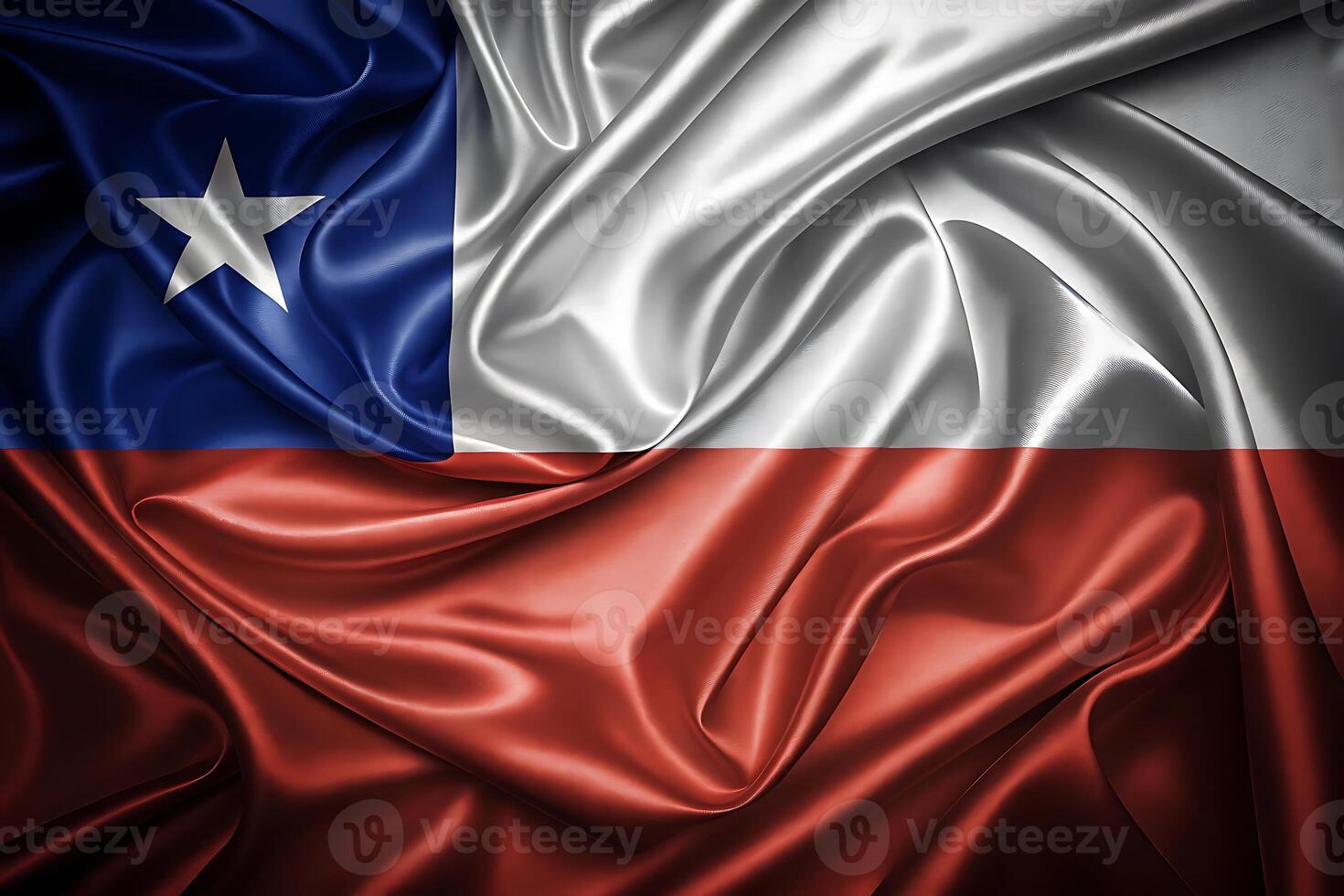 the chilean flag is shown in the background photo