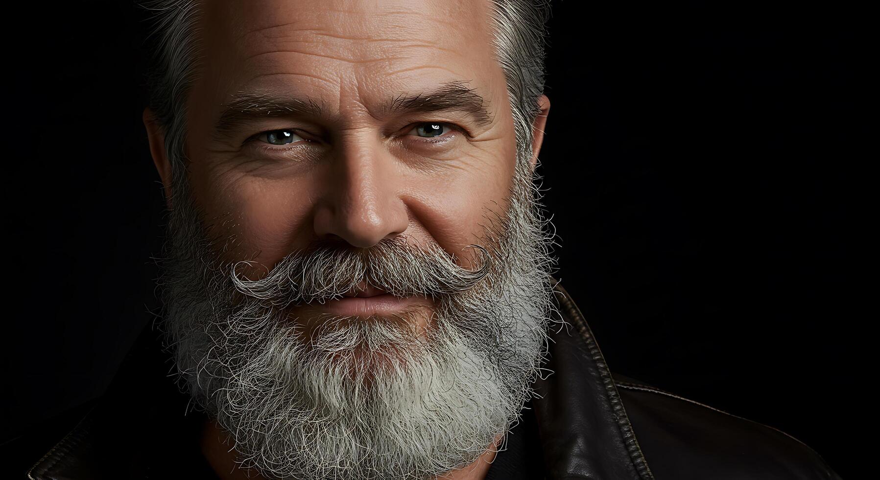 A man with a beard and mustache photo