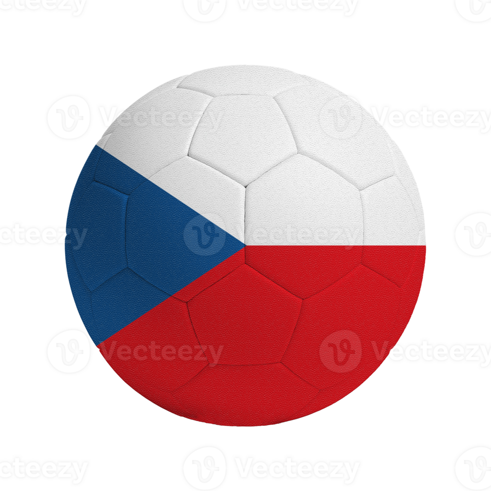 Soccer ball with flag of Czech Republic png