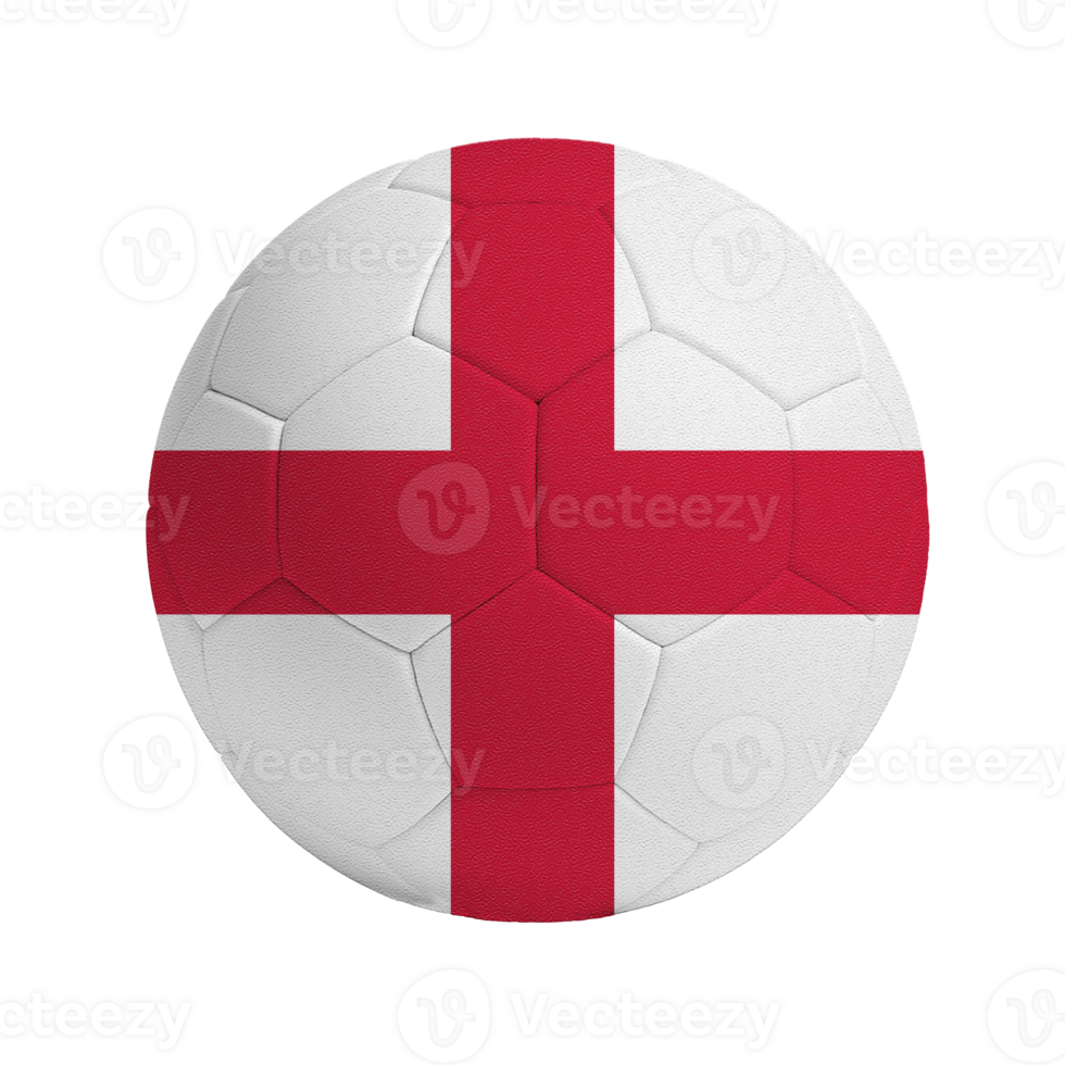 Soccer ball with flag of England png