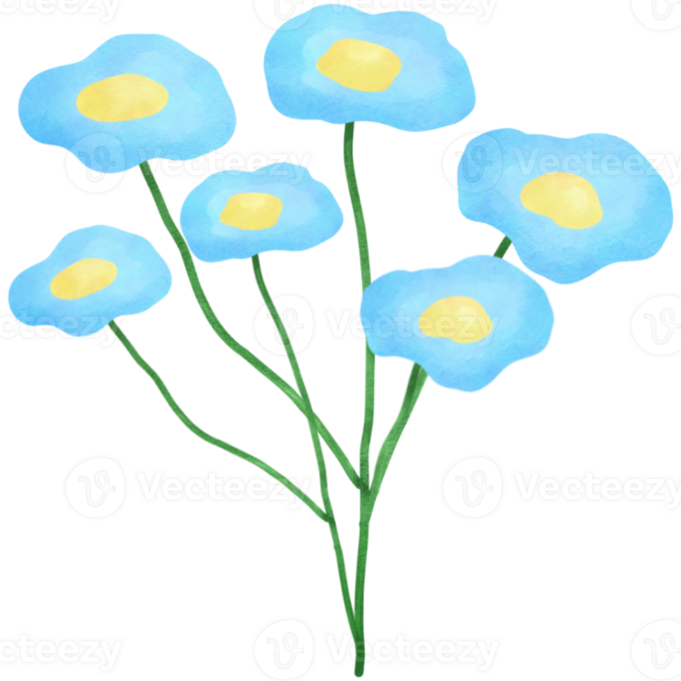 blue flowers bouquet clip art png
