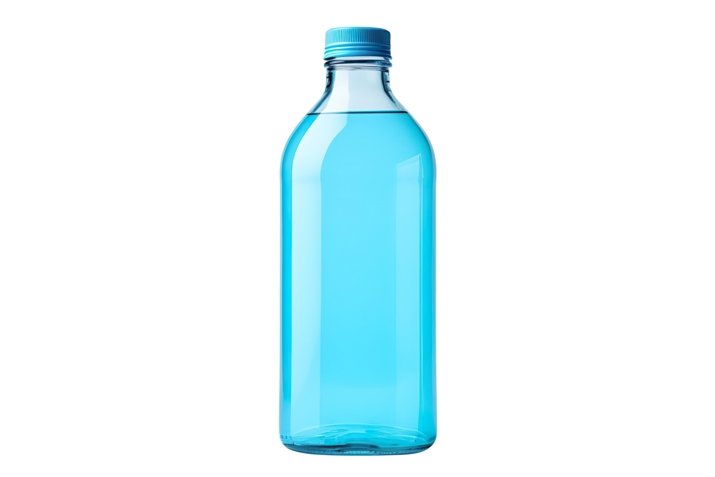 Blue Plastic bottle isolated on transparent background png