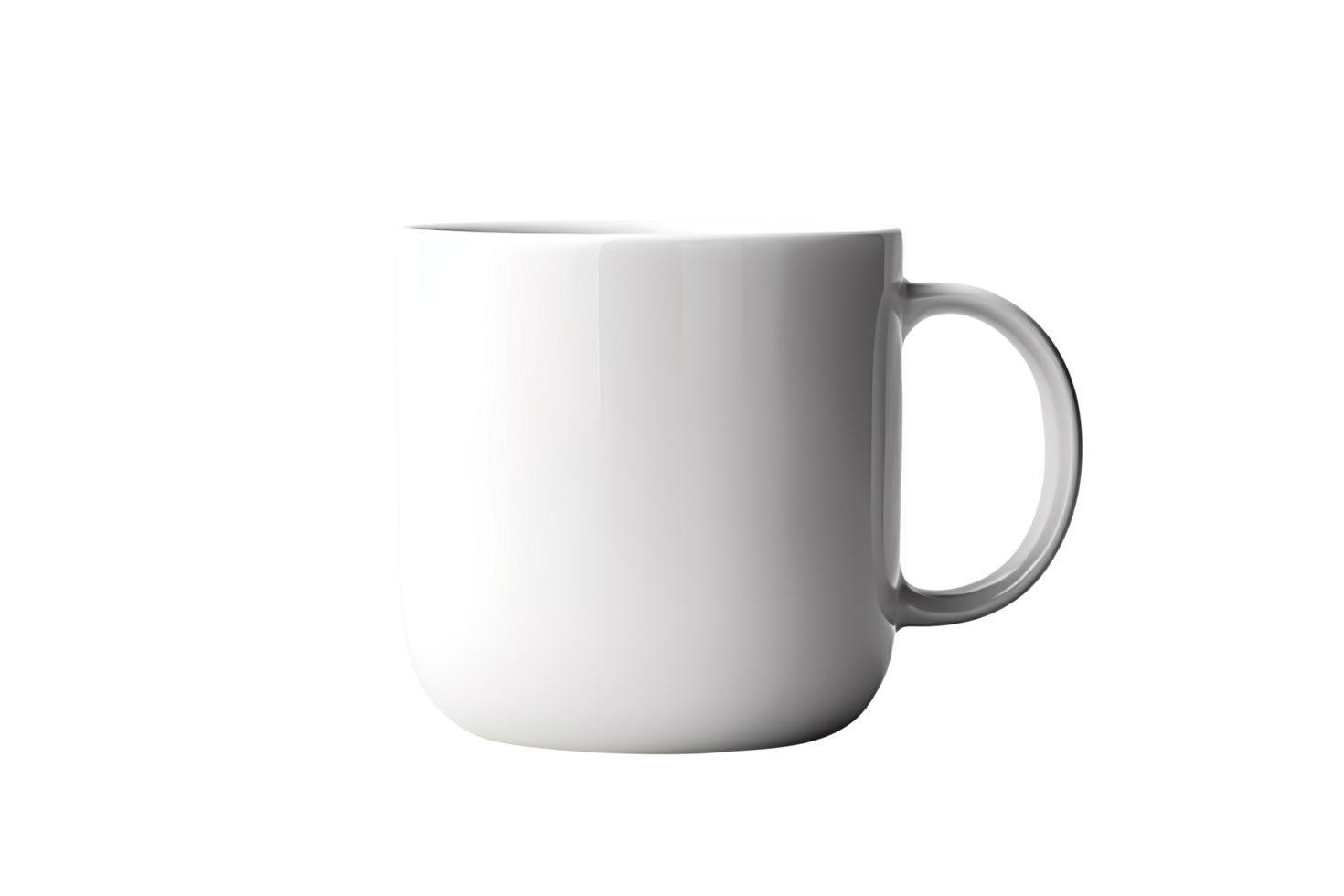 Blank top white coffee cup isolated on a transparent background png