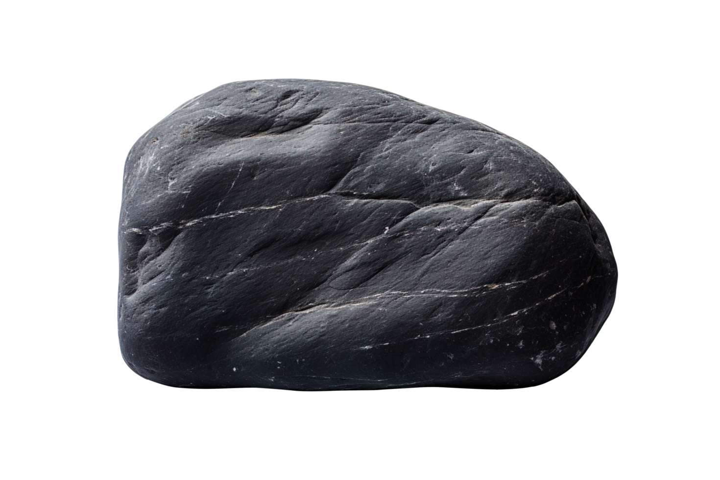 black stone isolated on a transparent background png