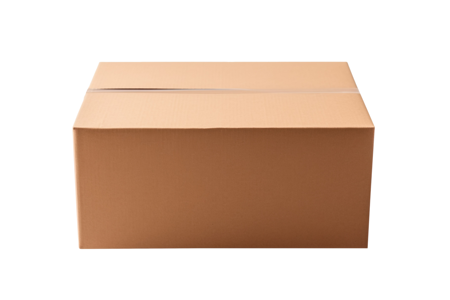 blank brown cardboard box isolated on transparent background png