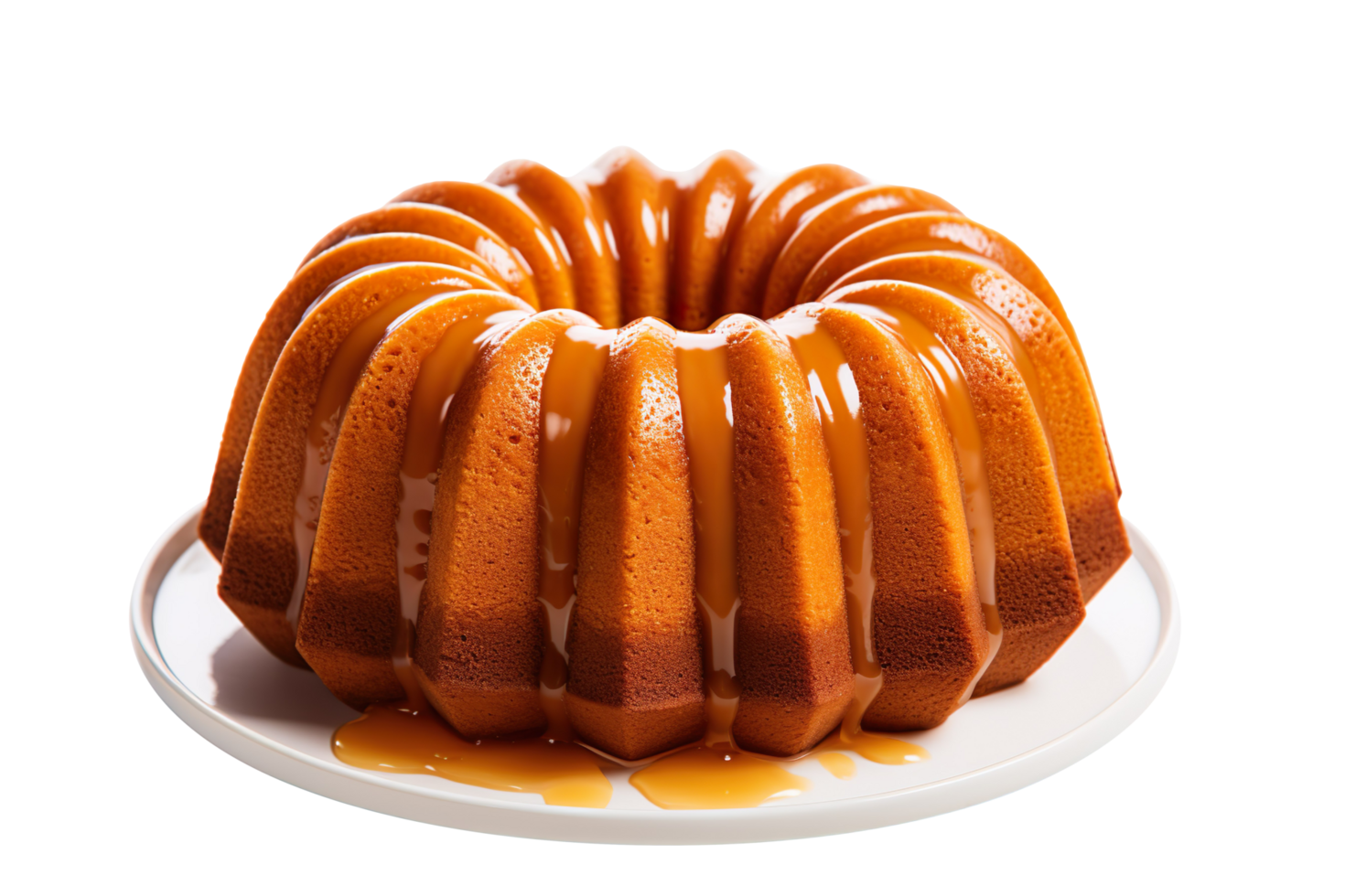 Bundt cake isolated on a transparent background png