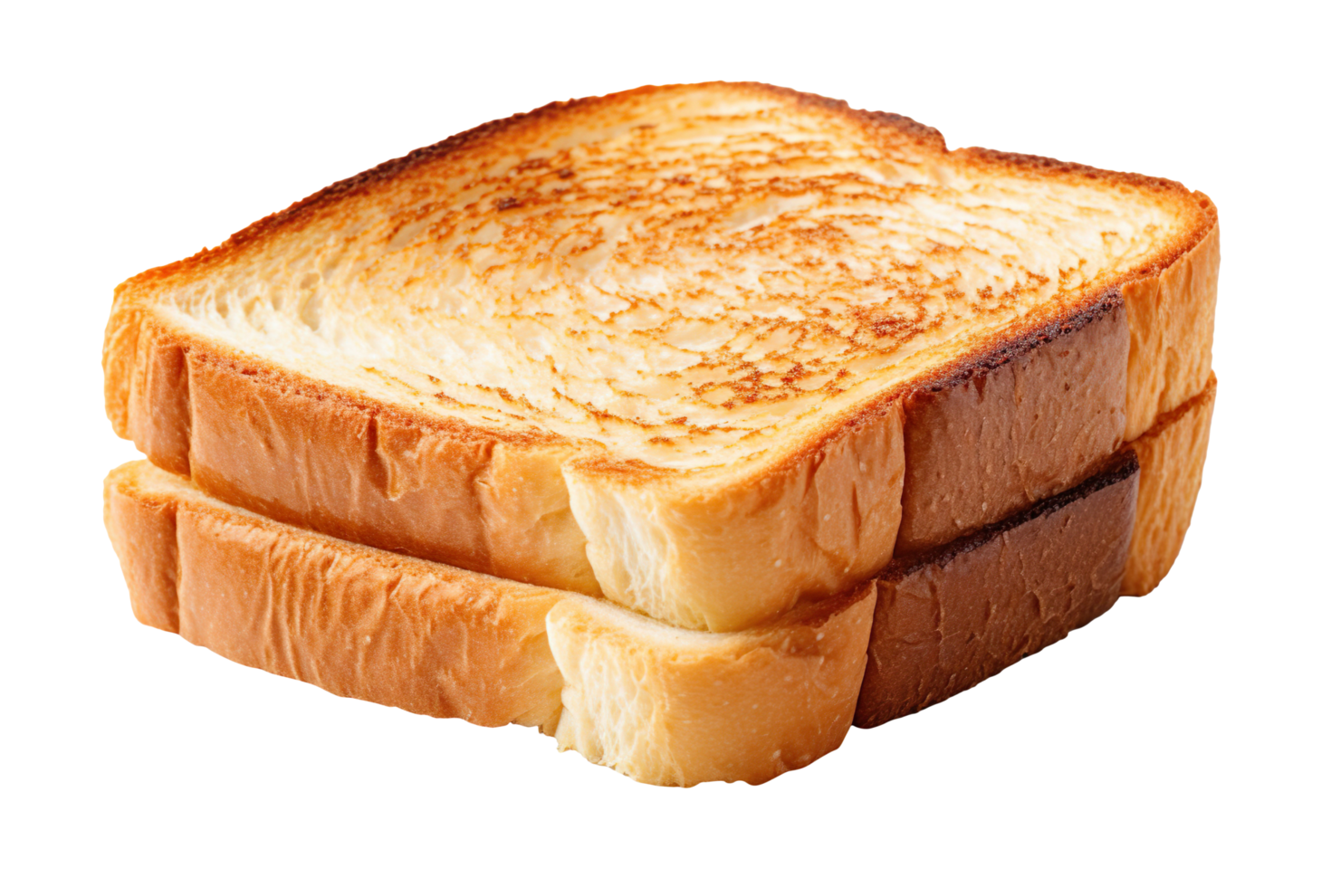 Bread toast slice isolated on transparent background png