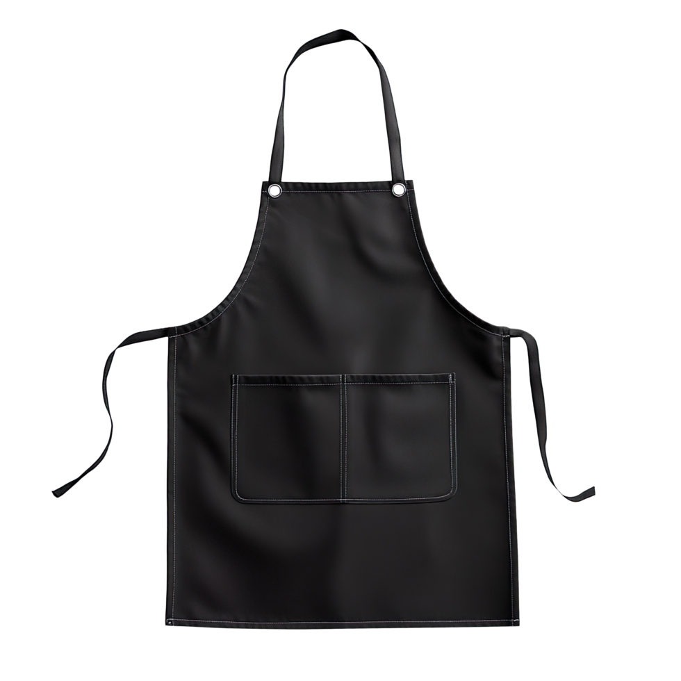 Black kitchen apron isolated on a transparent background png