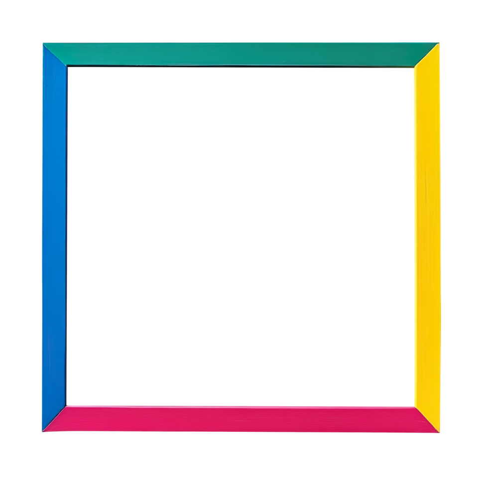 A colorful frame isolated on a transparent background png