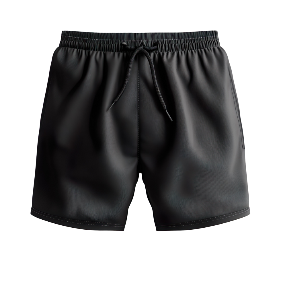 Black shorts isolated on a transparent background png