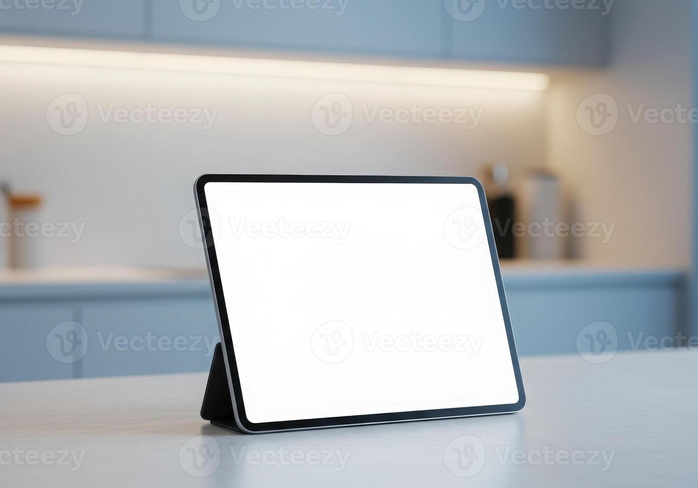 A white square on a table in a kitchen photo