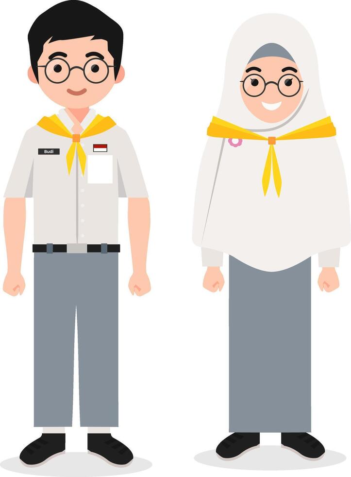 PMR Students in First Aid School Uniform vector