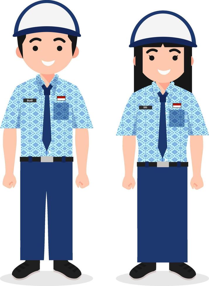 Middle School Students in Classroom Uniform vector