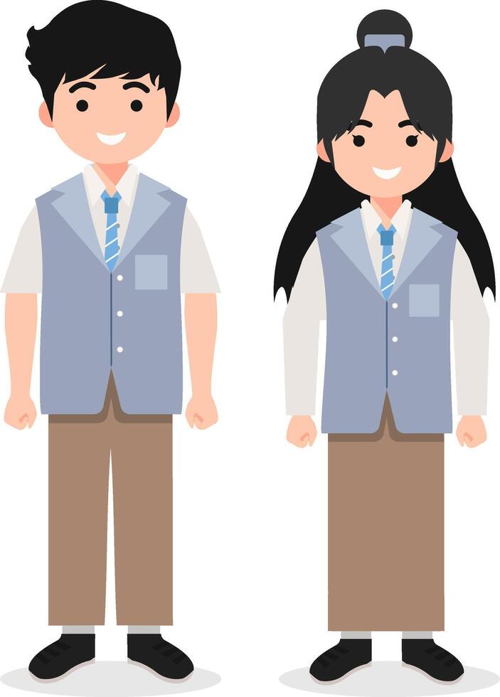 Group of Vocational School Students vector