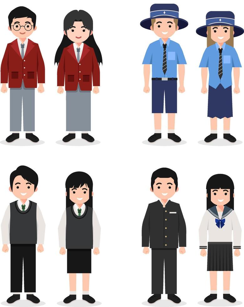 High School Uniform for Students vector