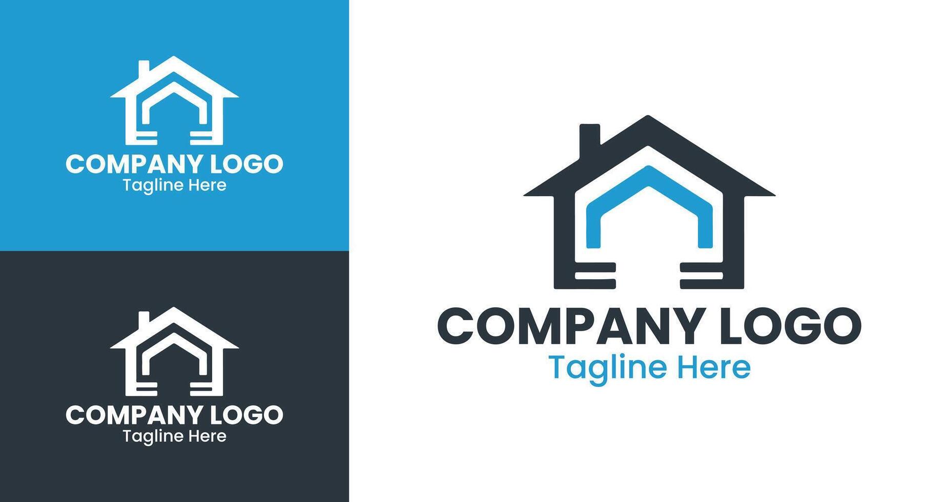 Company Logo Design Real Estate and Nature Logo with Building and Waves vector