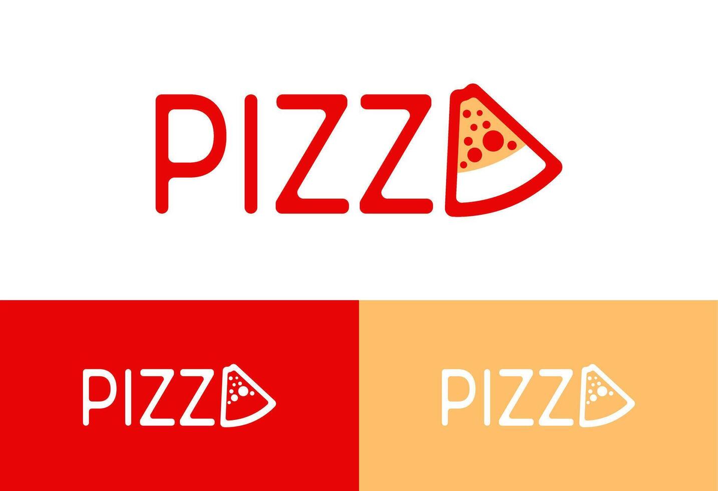 Pizza Logo Design Classic Pizza Logo for Restaurant Branding vector