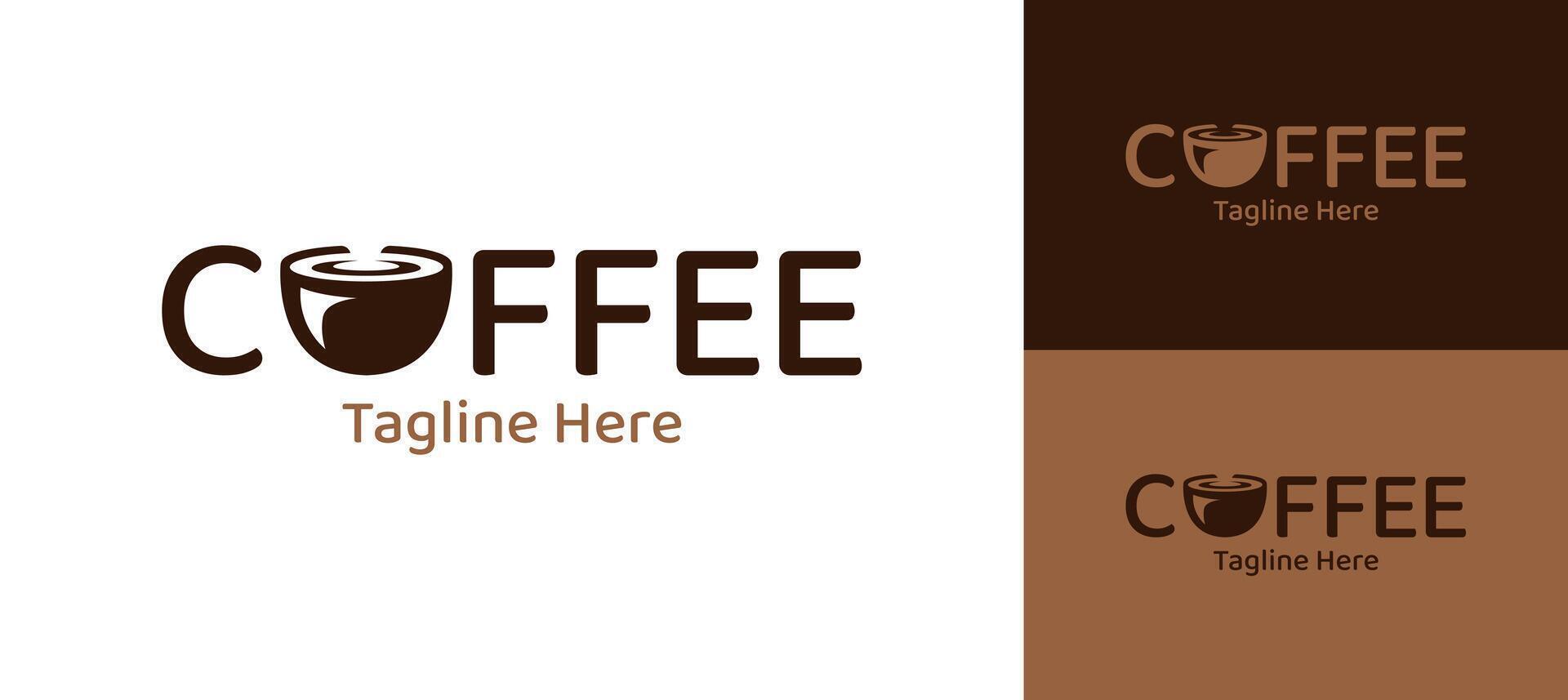 Coffee Logo Design Premium Coffee Shop Logo for Beverage Branding vector