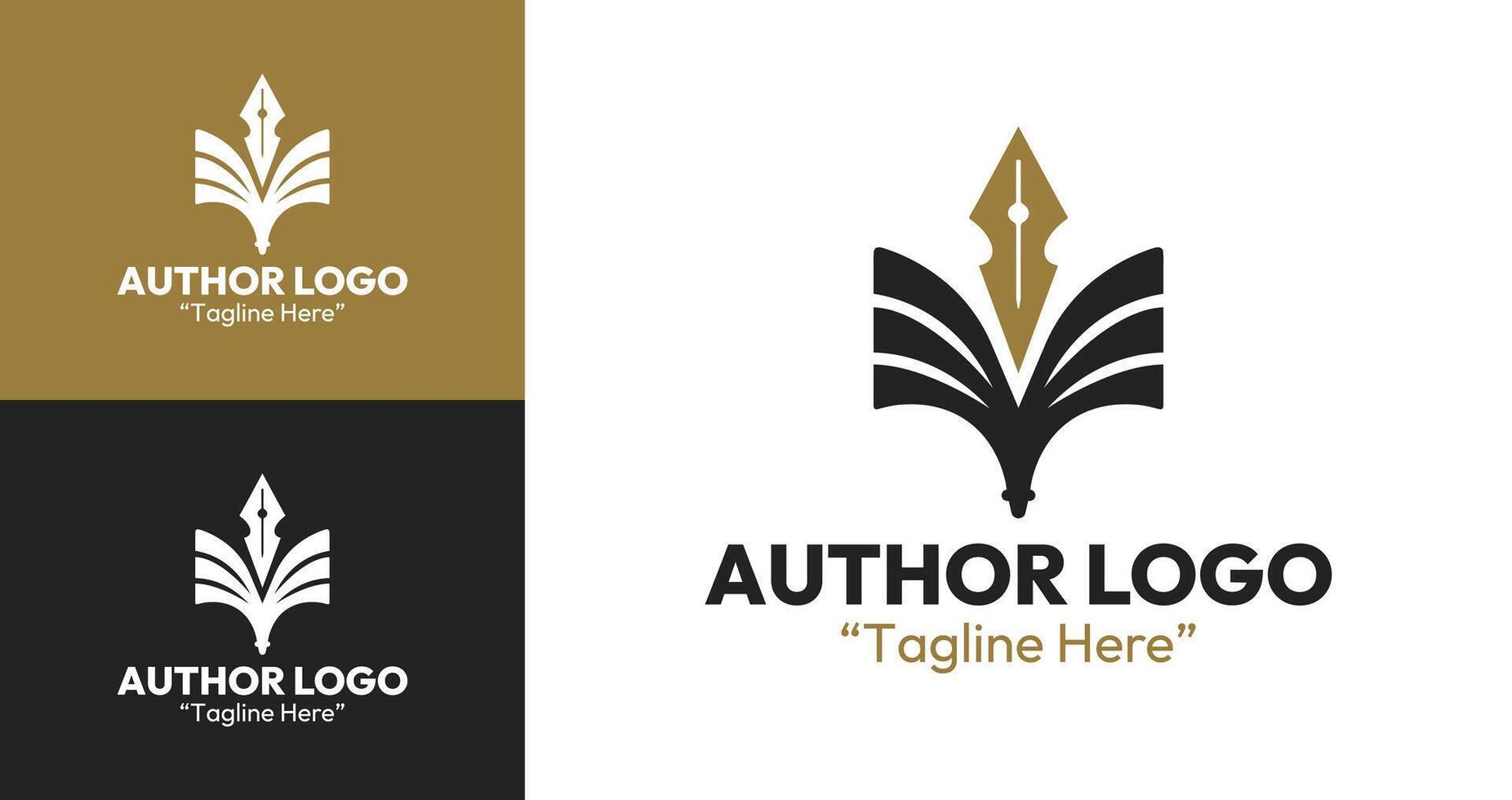 Creative Author Logo for Modern Writers and Publishers vector