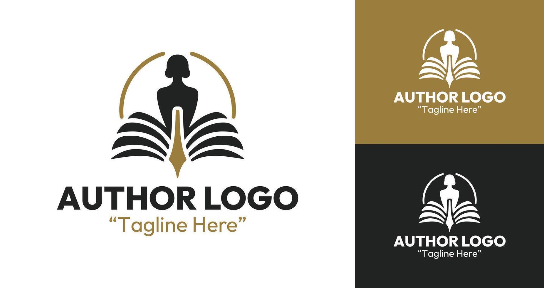 Stylish Author Logo for Personal Branding in Writing vector