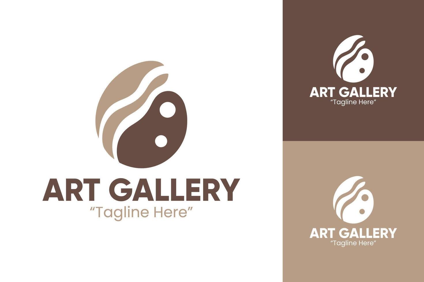 Bold Art Gallery Logo Design for Contemporary Art Spaces vector