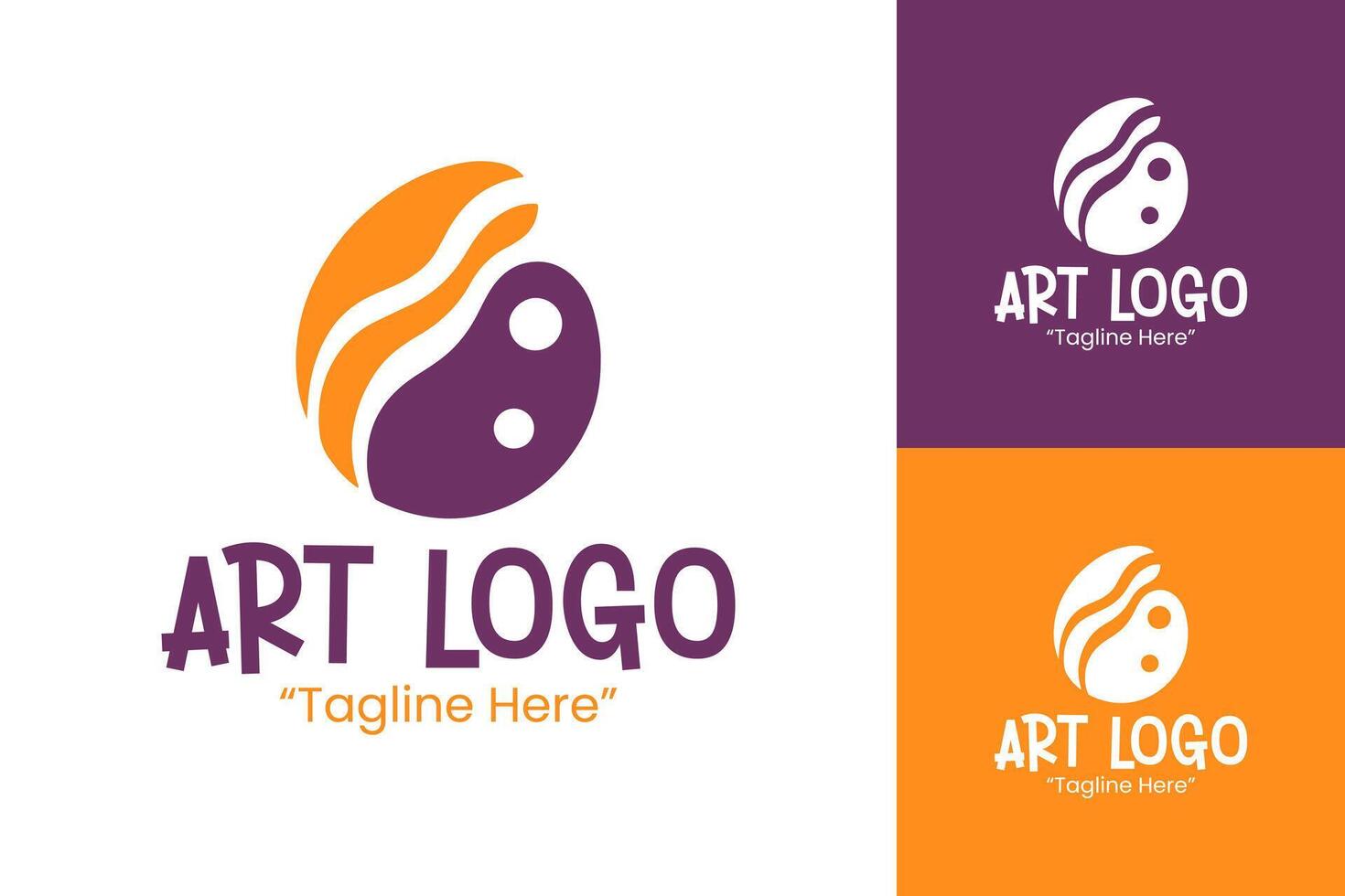 Bold Art Logo for Art Galleries and Contemporary Artists vector