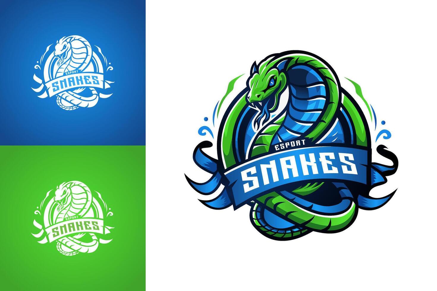 Snakes Gaming Esport Logo vector