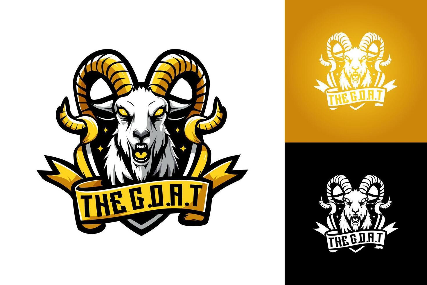 The Goat Esport Logo Design vector