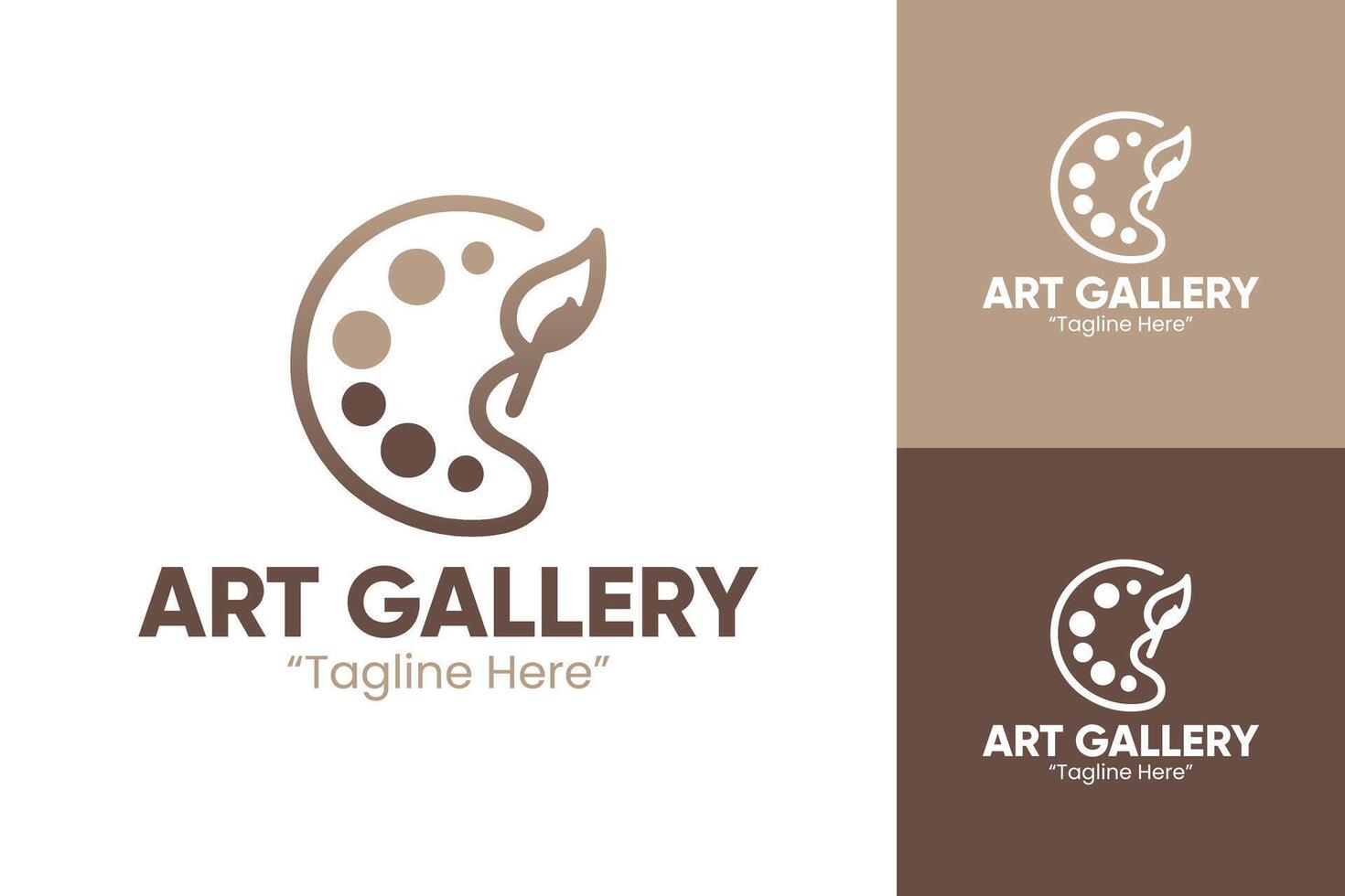 Creative Art Gallery Logo Design for Artistic Spaces vector