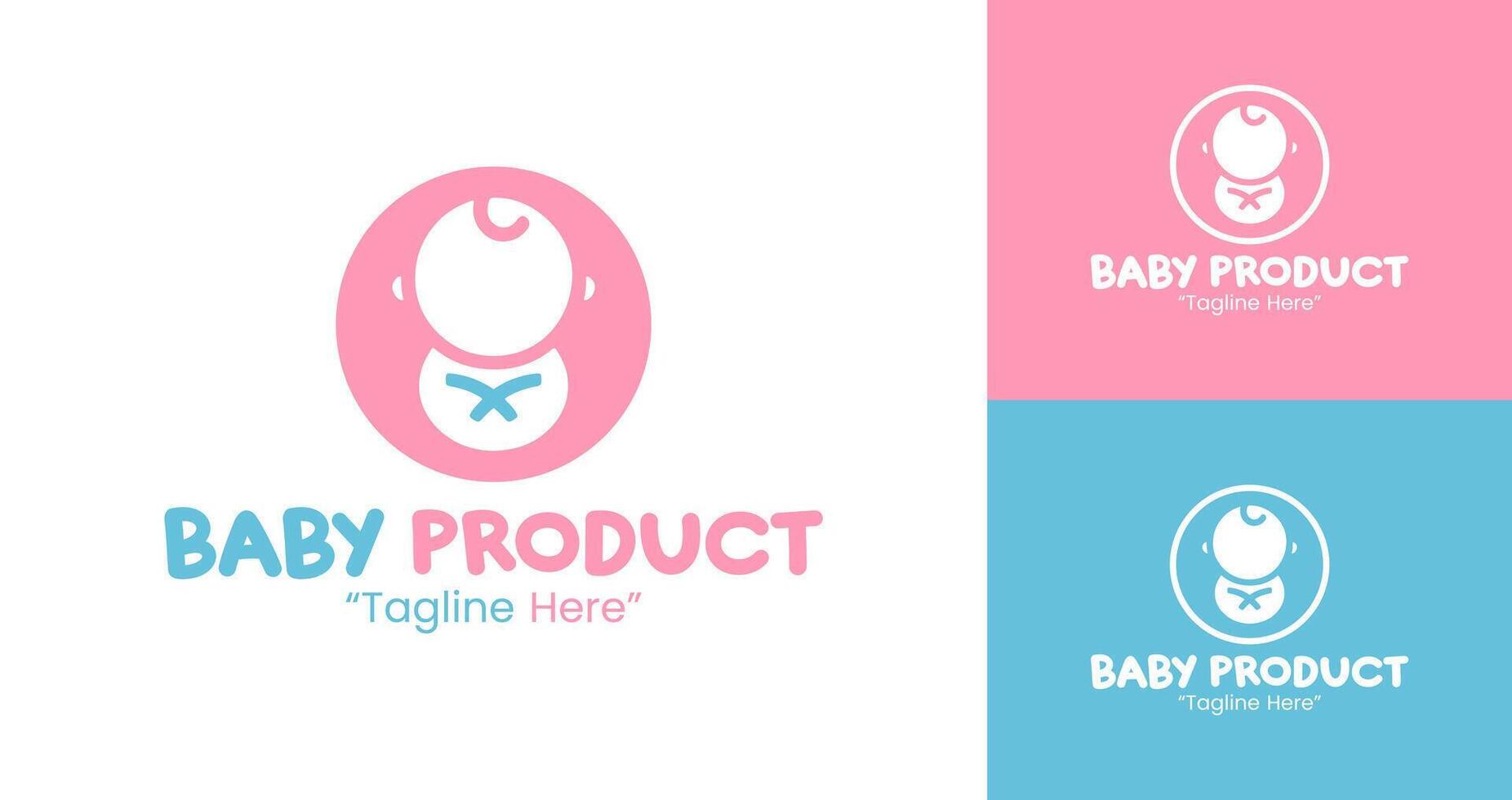 Baby Product Logo with Minimalistic Style and Soft Colors vector