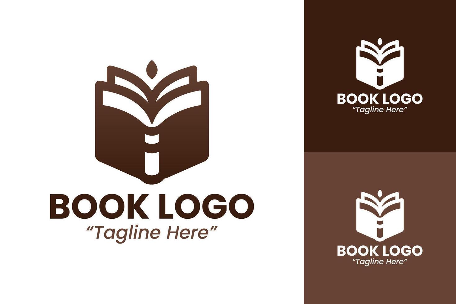 Modern and Elegant Book Logo Concepts for Digital and Print Branding vector