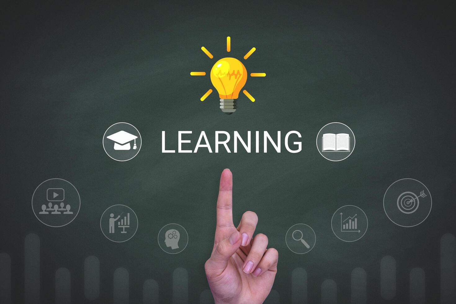 Learning is a good idea in the digital age Knowledge education. photo
