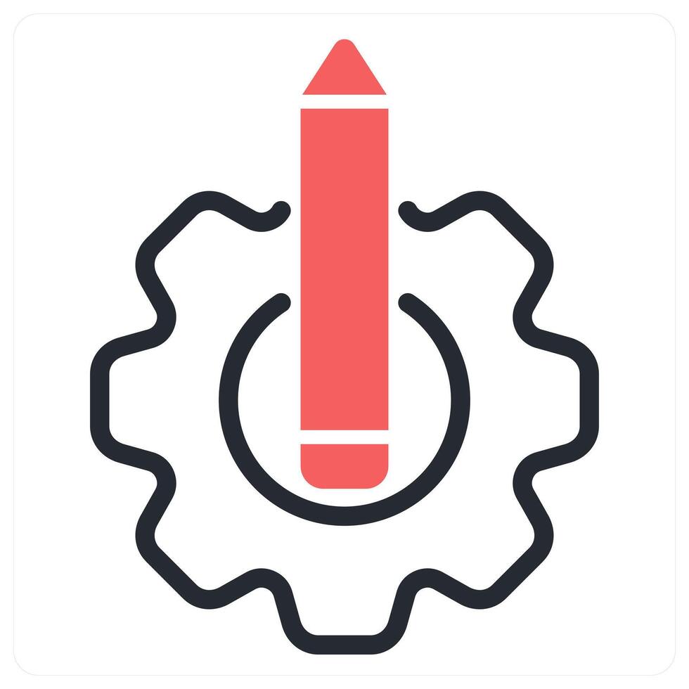 design setting icon concept in red color vector