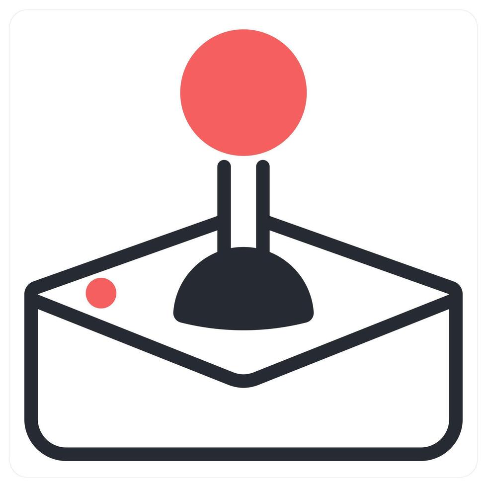 joystick icon concept in red color vector