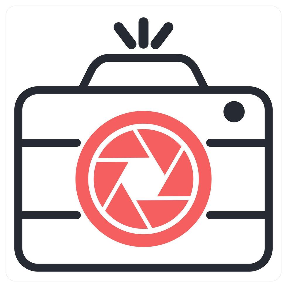 camera in red color vector