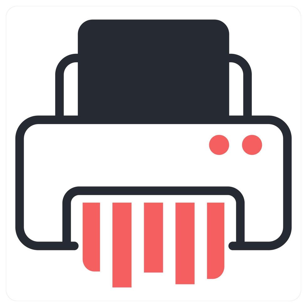 paper shader icon concept in red color vector