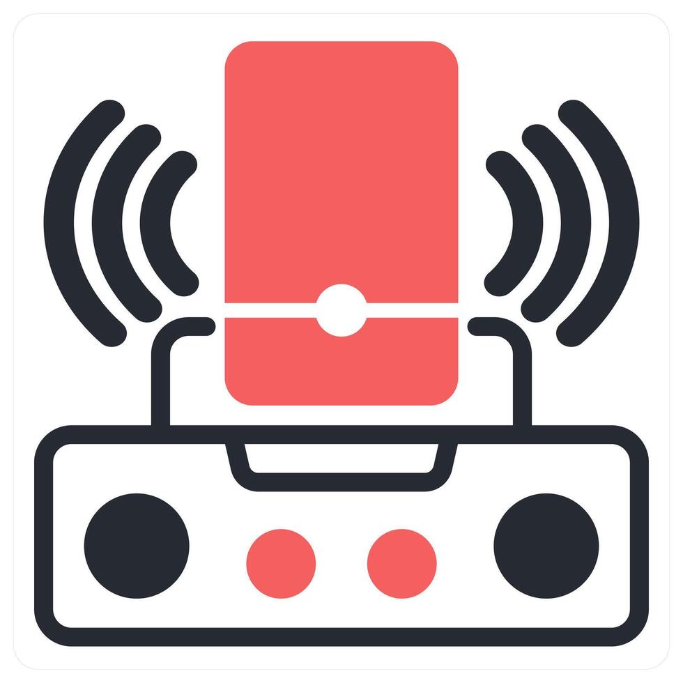 dock icon concept in red color vector