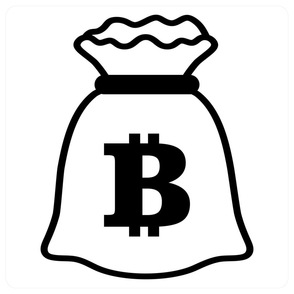 money bag icon concept in black color vector