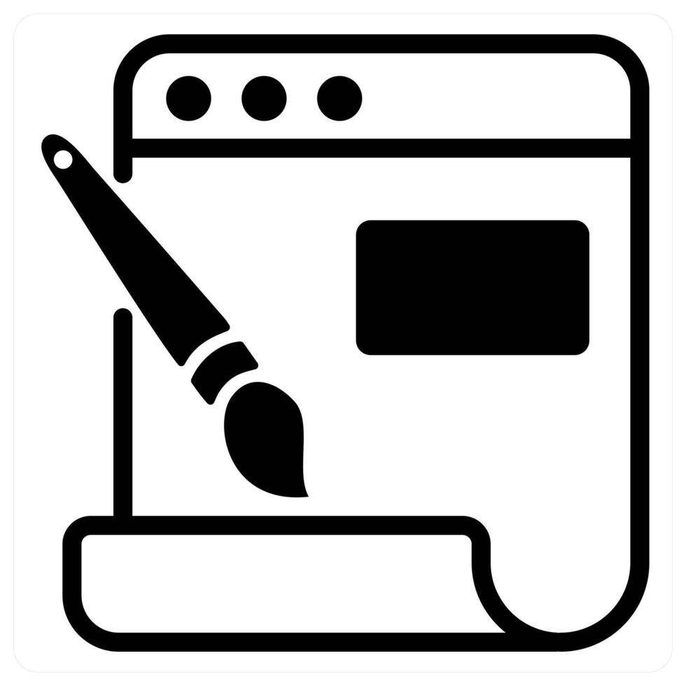 web layout icon concept in black color vector