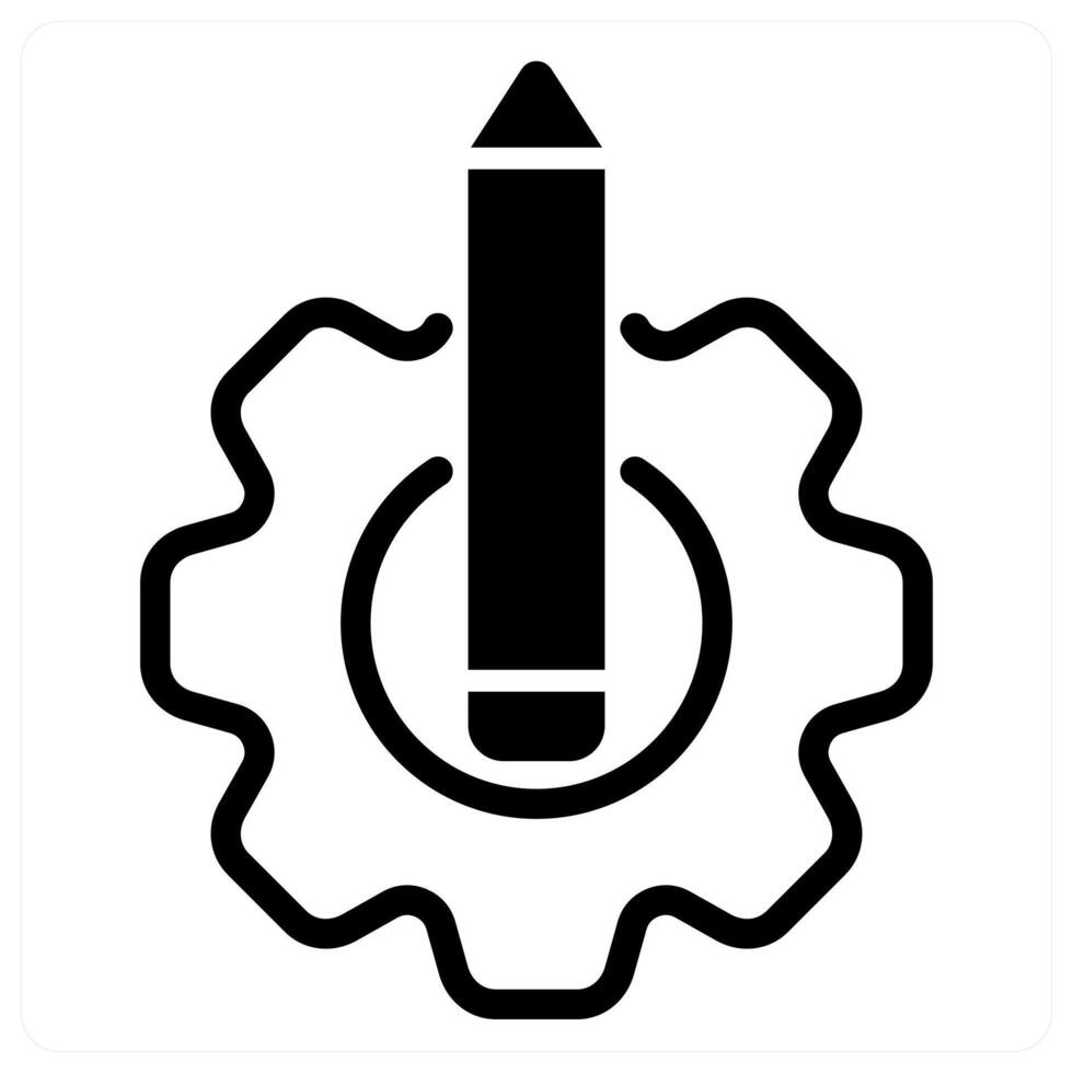 design setting icon concept in black color vector