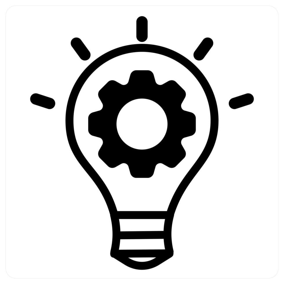 creative process icon concept in black color vector