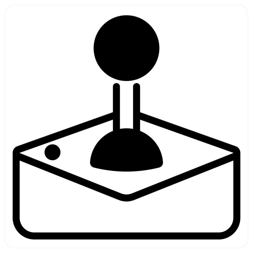 joystick icon concept in black color vector